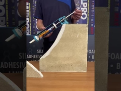 Mastic silicone acide de 590 ml pour projets de construction, ininflammable et affaissement ≤1mm