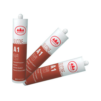 Un bon prix. Mastic silicone acide noir de qualité industrielle pour fenêtres et portes, 300 ml en ligne