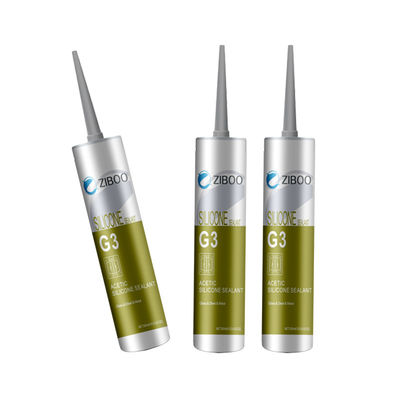 Mastic silicone acétique transparent 300ml Verre Aluminium Cuisine Salle de bain