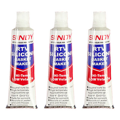Sindy imperméable à l'eau et tolérant à la chaleur RTV fabricant de joints en silicone gris pour automobile