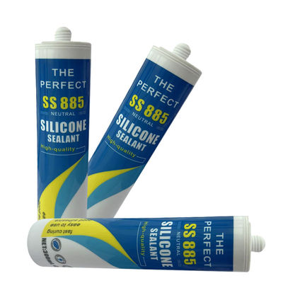 Mastic silicone neutre blanc étanche pour fenêtres, portes et salles de bain